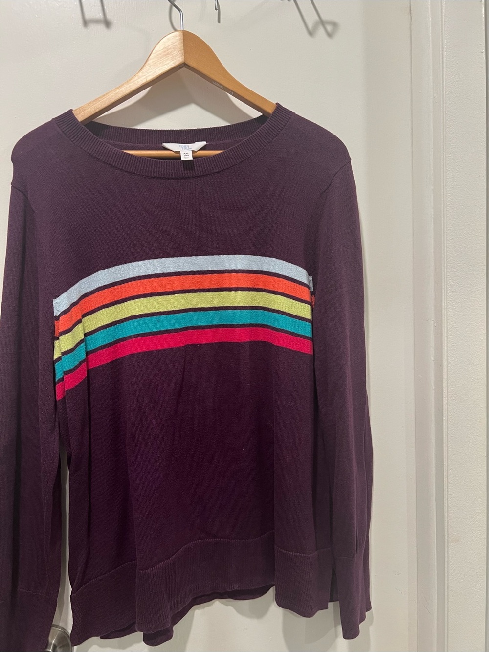 Time and Tru Plum Crewneck Sweater